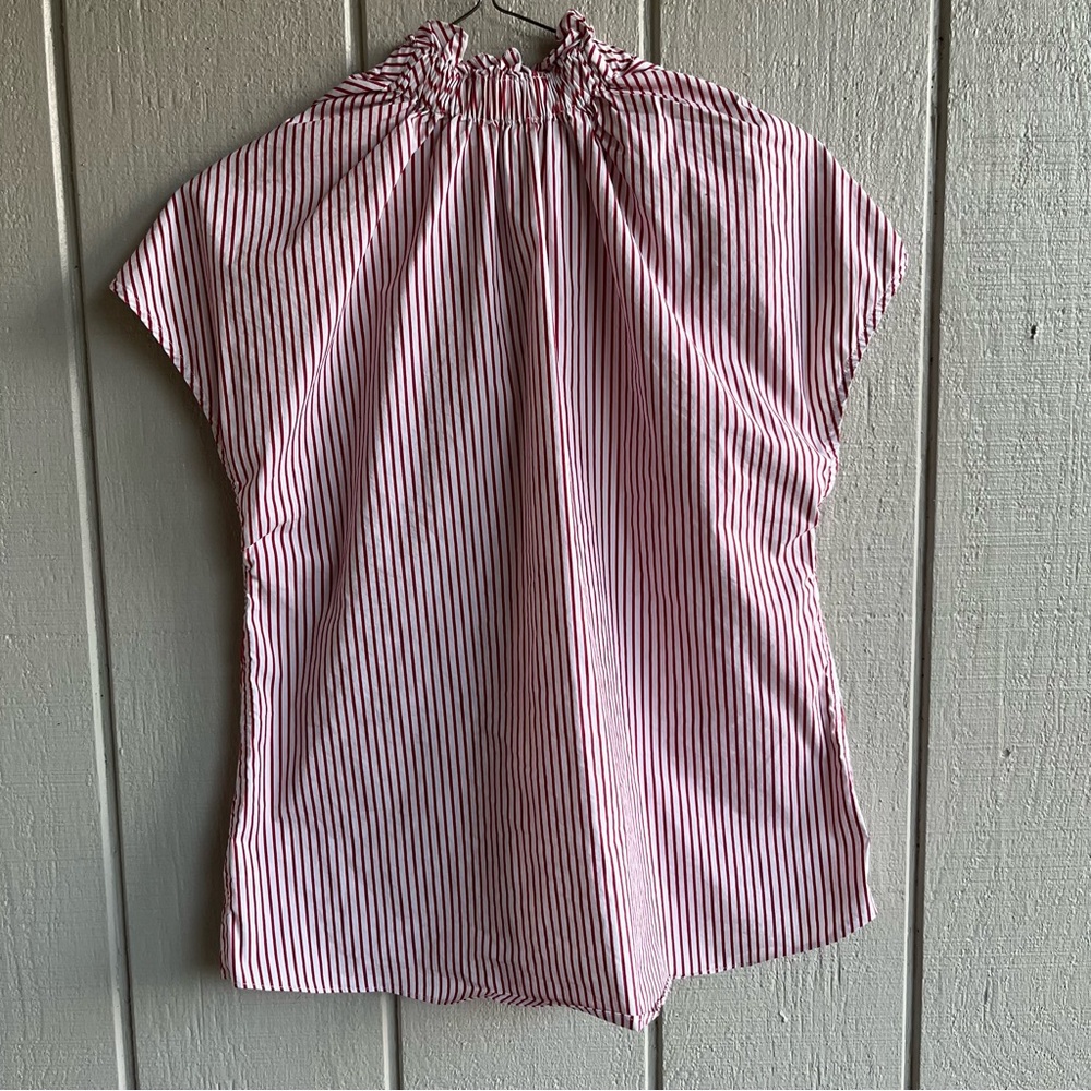 Tuckernuck Pomander Place Red Stripe Rae Blouse Size S - Picture 6 of 9